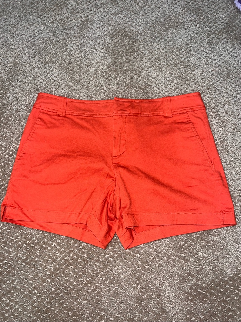 New York & Company Bright Orange Hampton 4” Shorts
